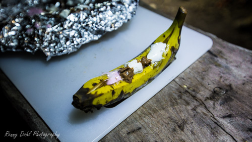 Banana Mellows:
Serves 6, preparation time 10mins, cooking time 5 mins.