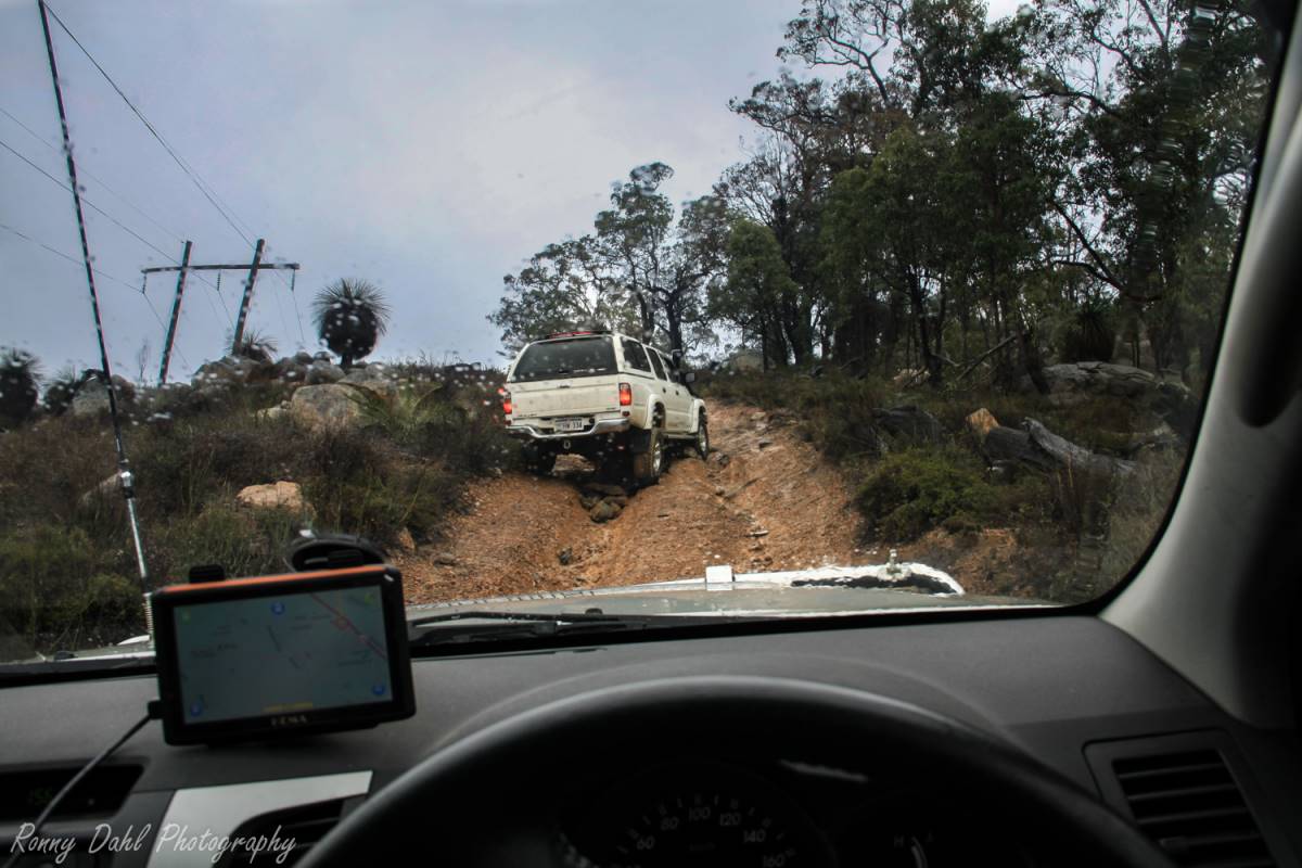 Cross rutted on a hill and going no where. Cross rutted on a hill and going no where.