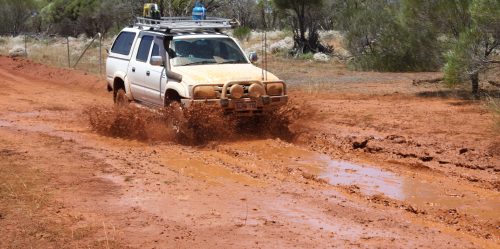 Ninghan Station gravel road.