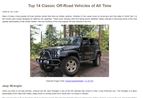 Top 14 Classic Off-Road Vehicles of All Time