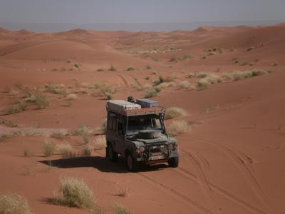 In the Sahara, low dunes