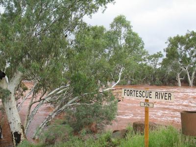 The Fortescue River running a banker.