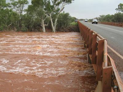 The Pilbara rivers run red.