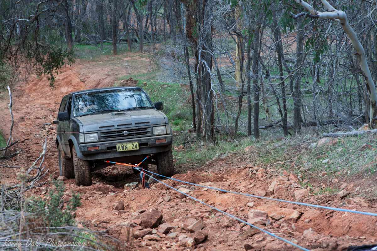 Winching a Nissan Path Finder. Winching a Nissan Path Finder.