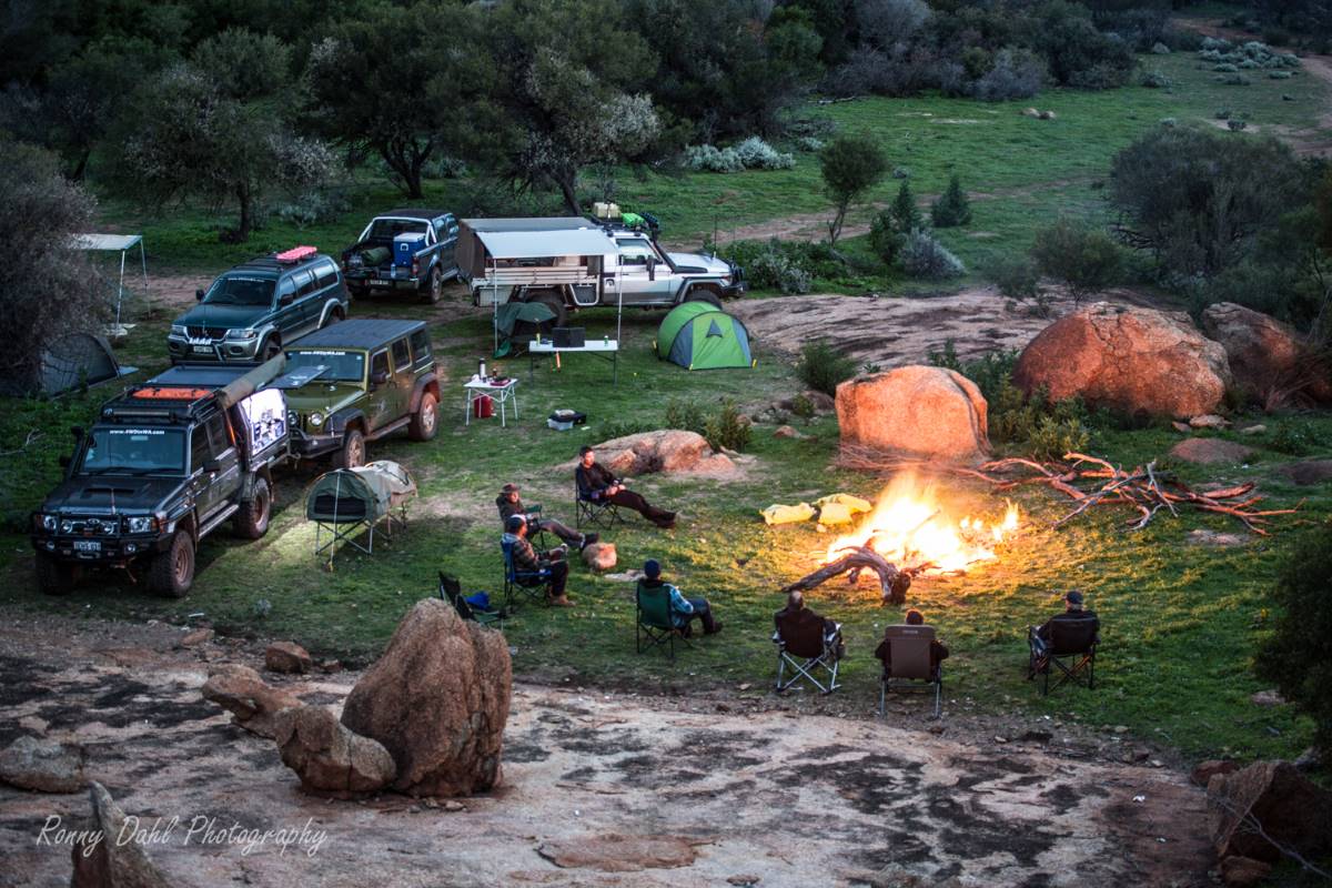 Camping in the Western Australia outback.