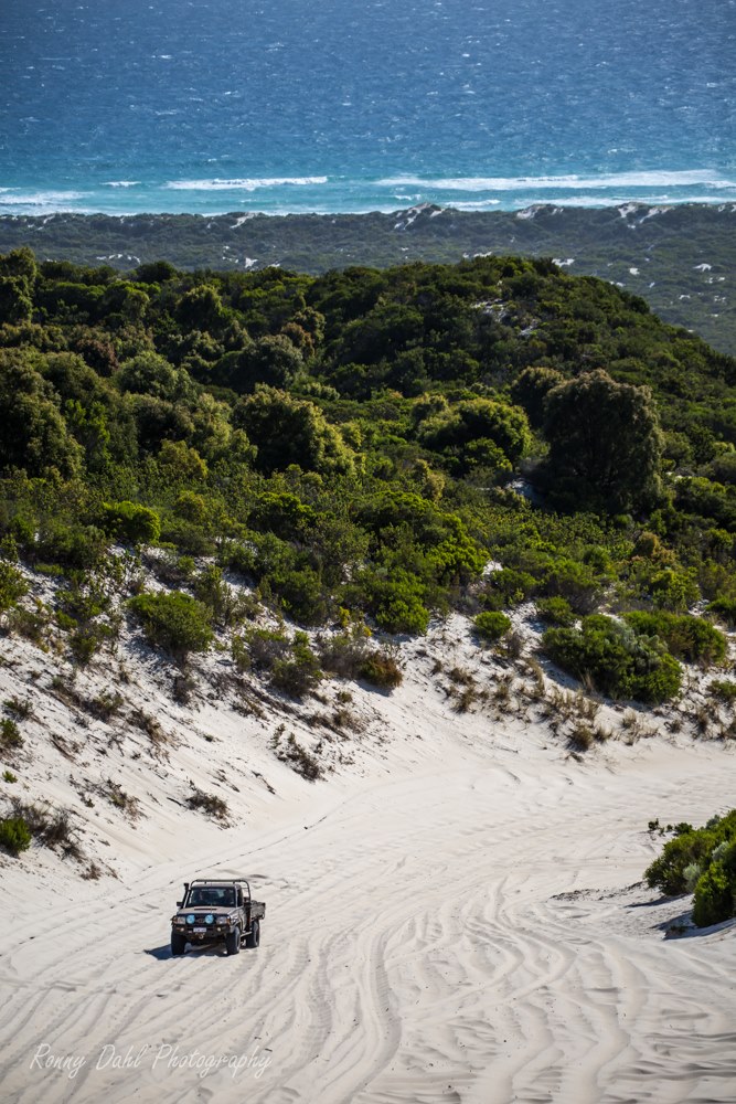 Toyota Land Cruiser on Callup Hill. Western Australia.